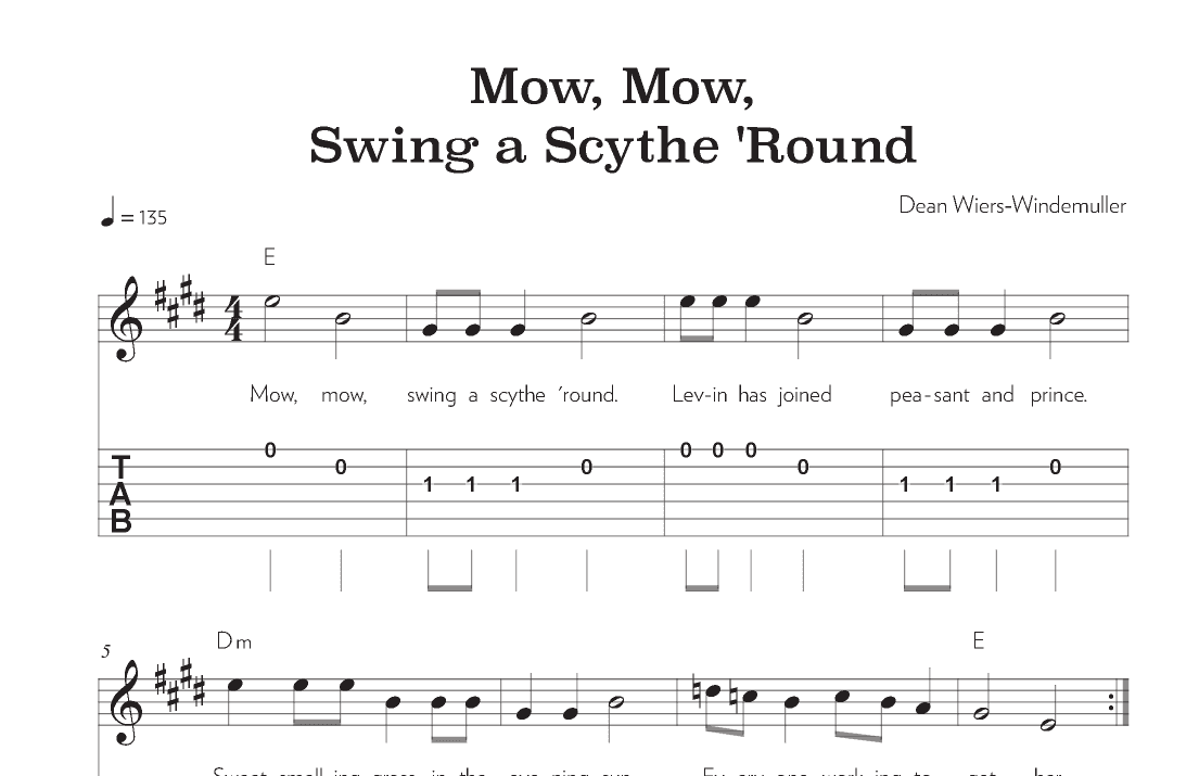 Mow, Mow, Swing a Scythe 'Round