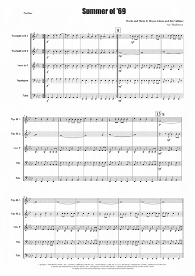 Summer Of '69 (arr. Blechmaxx)