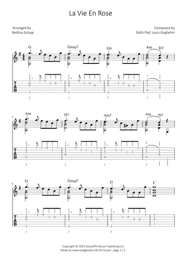 La Vie En Rose (arr. Bettina Schipp)