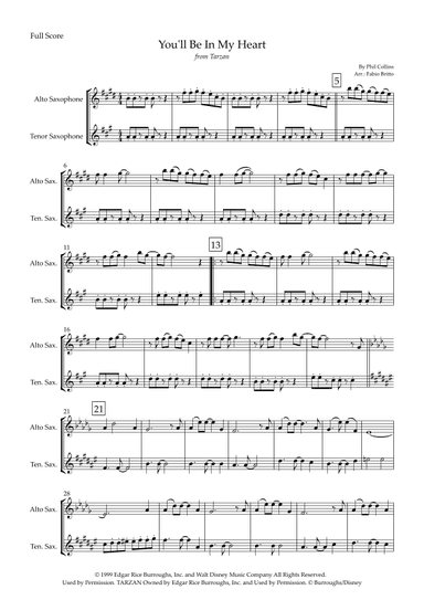 You'll Be In My Heart (arr. Fabio Britto)