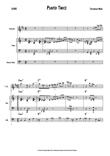 Played Twice (arr. The Sheet Music Library)