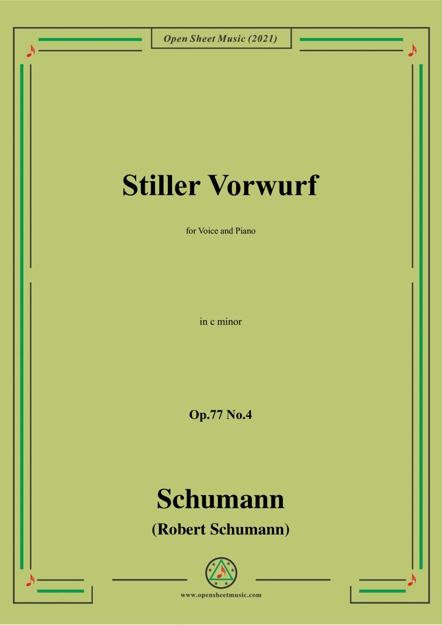 Schumann-Stiller Vorwurf,Op.77 No.4,in c minor (arr. Open Cloud)