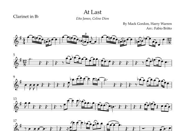 At Last (arr. Fabio Britto)