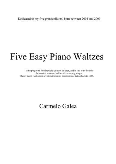 Five Easy Piano Waltzes