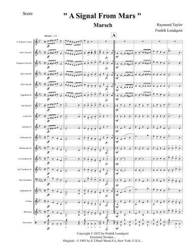A Signal From Mars (arr. Fredrik Lundquist)