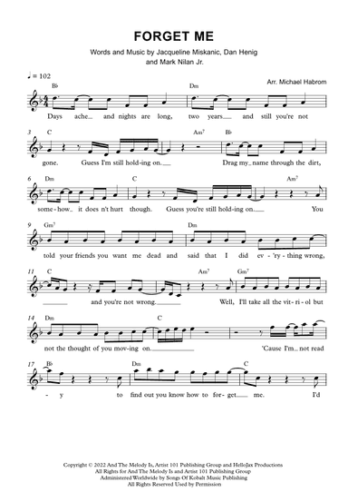 Forget Me (arr. Michael Habrom)