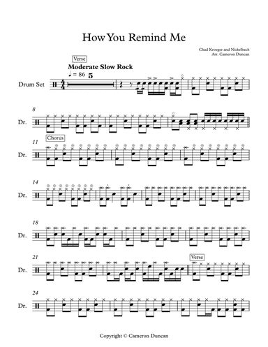 How You Remind Me (arr. Cameron Duncan)