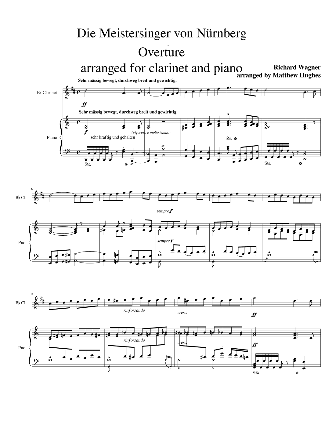 Overture to Die Meistersinger (arr. Matthew Hughes)