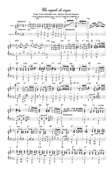 Un regalo de Reyes. Tango por Reinaldo Yiso y Pascual Mamone (arr. Juan Carlos Cortés Aguirre)
