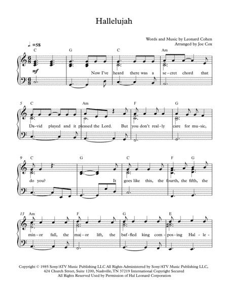 Hallelujah (arr. Joe Cox)