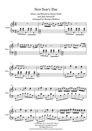 New Year's Day (arr. Roxana Belibou)