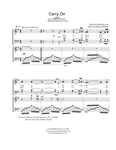 Carry On (arr. Sharon Hopkins)