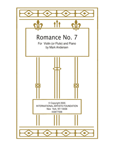 Romance No. 7 for Violin (or Flute) and Piano