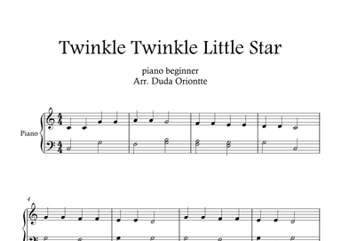 Twikle Twikle Little Star (Piano Easy) (arr. Duda Oriontte)