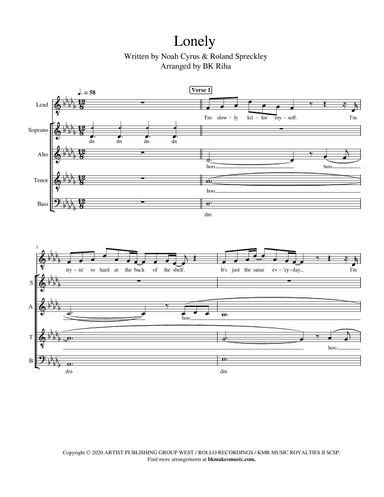 Lonely (arr. BK Riha / Brandy Kay Riha)