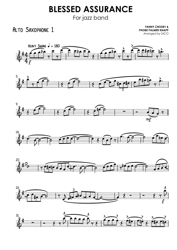 Blessed Assurance - Parts (arr. Dico)