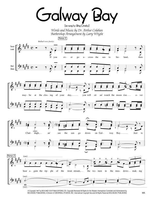 Galway Bay (arr. Larry Wright)