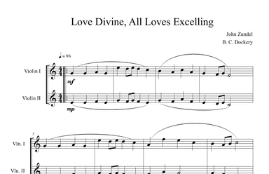 Love Divine, All Loves Excelling (Violin Duet) (arr. B. C. Dockery)