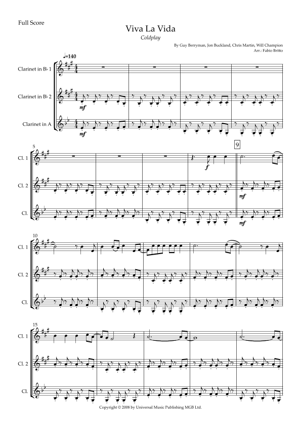 Viva La Vida (arr. Fabio Britto)