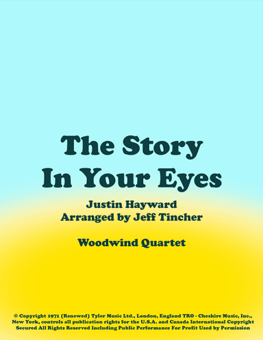 The Story In Your Eyes (arr. Jeff Tincher)