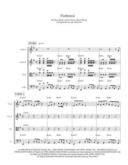 Funhouse (arr. Joe Deninzon)
