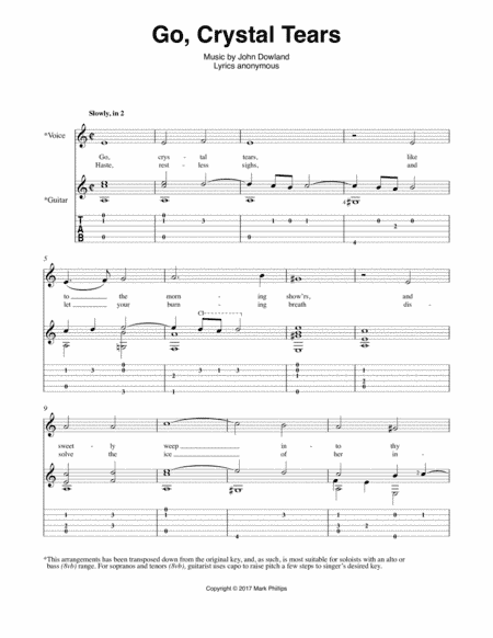Go, Crystal Tears (arr. Mark Phillips)