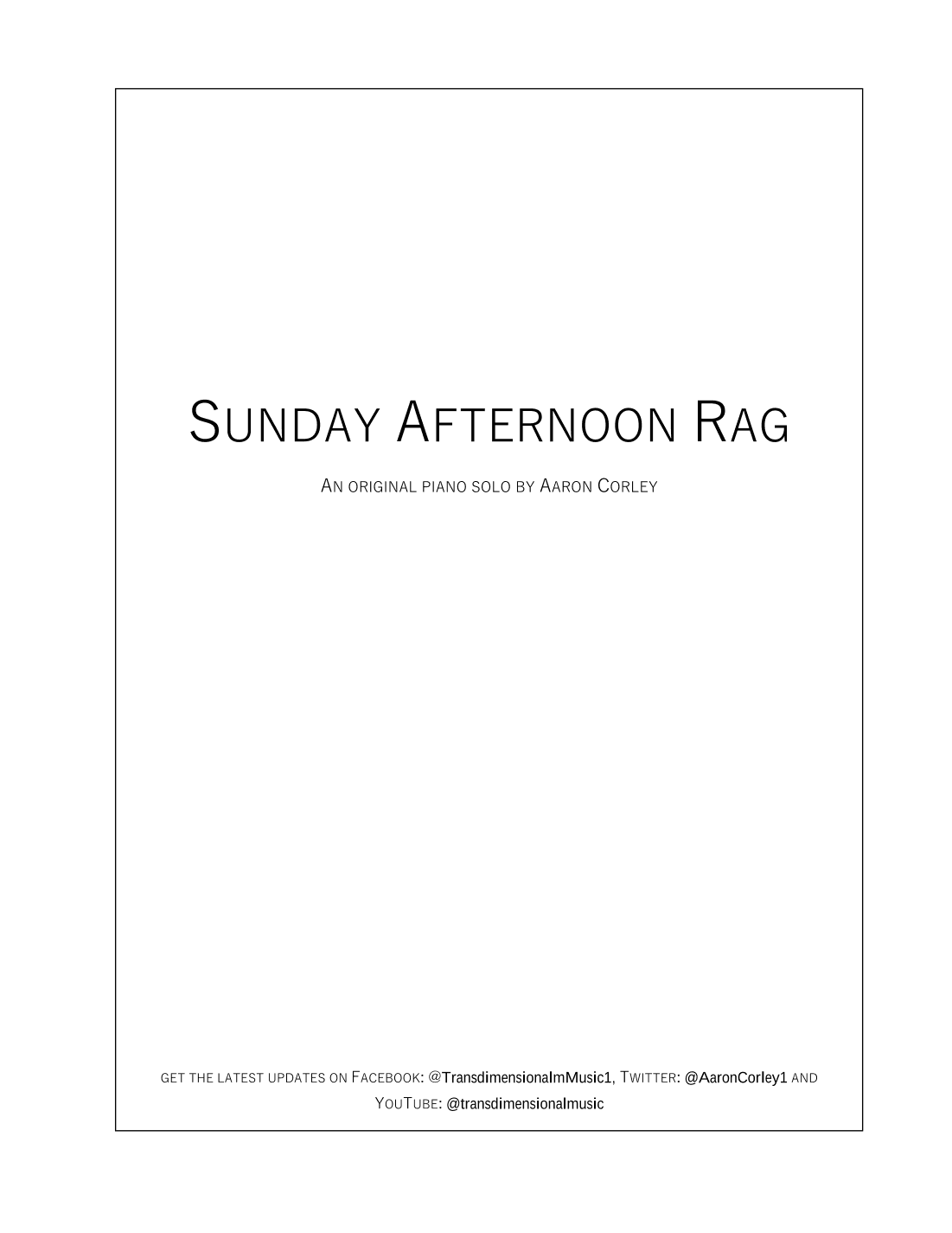 Sunday Afternoon Rag