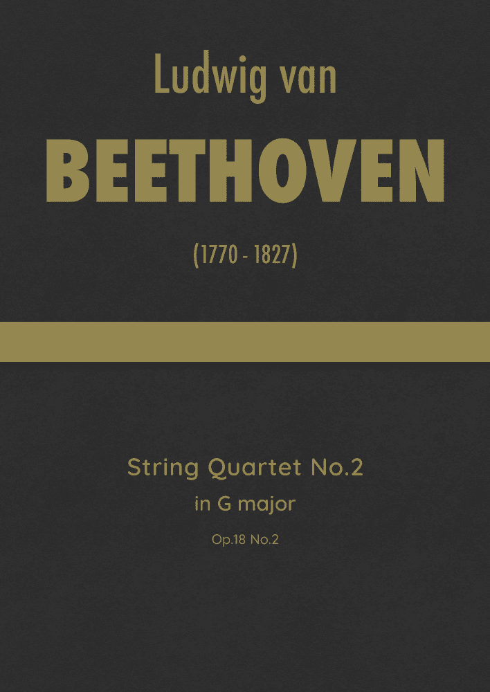 Beethoven - String Quartet No.2 in G major, Op.18 No.2 (arr. J.G. Cucó Barber)