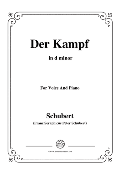 Schubert-Der Kampf,Op.110,in d minor,for Voice&Piano (arr. MSM)