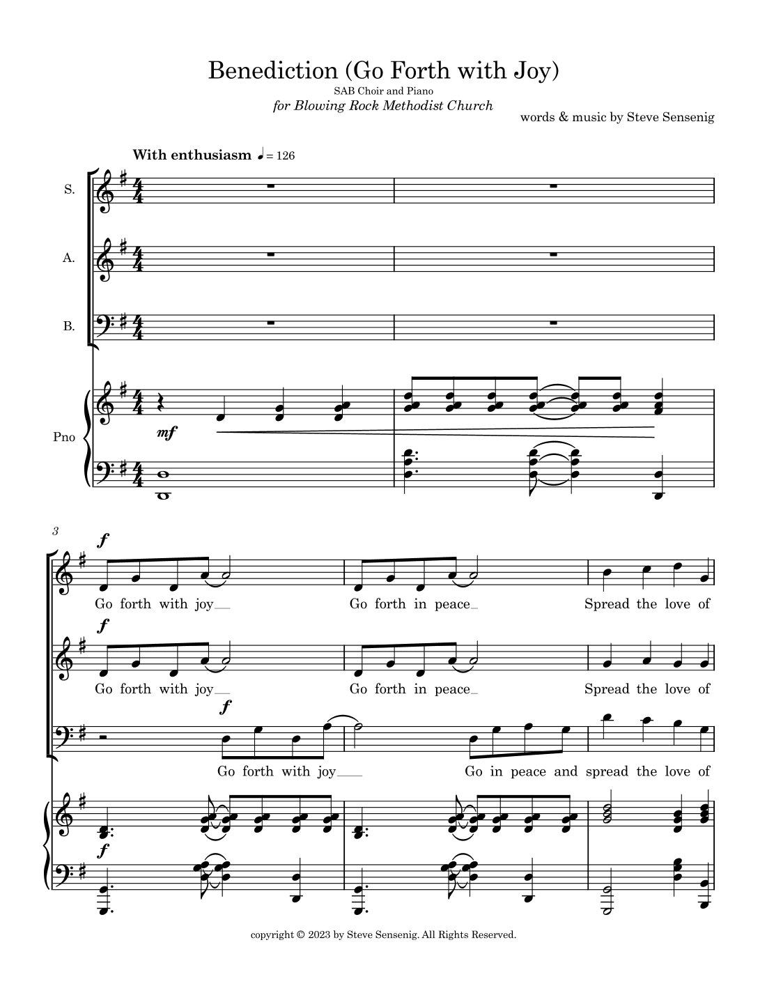 Benediction (Go Forth in Joy)