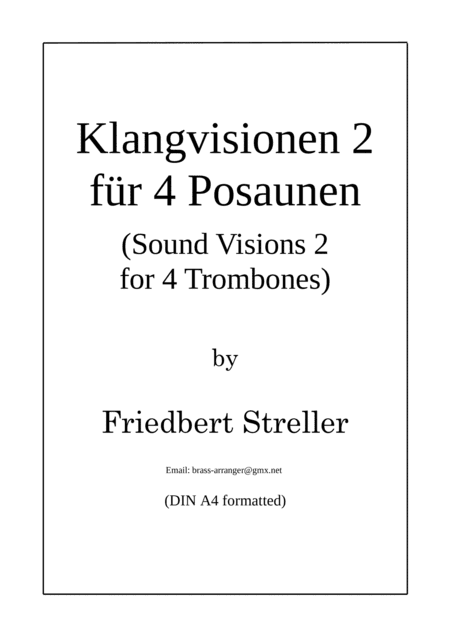 Sound Visions 2 for Trombone Quartet