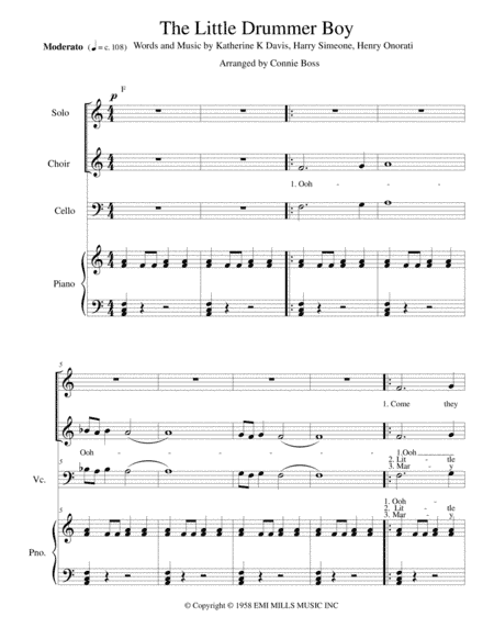 The Little Drummer Boy (arr. Connie Boss)