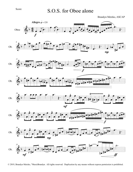 S.O.S. for Oboe alone
