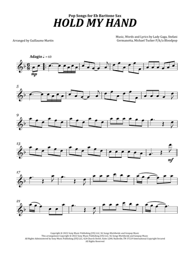 Hold My Hand (arr. Guillaume Martin)