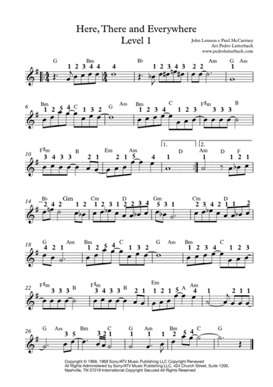 Here, There And Everywhere (arr. Pedro Lutterbach)