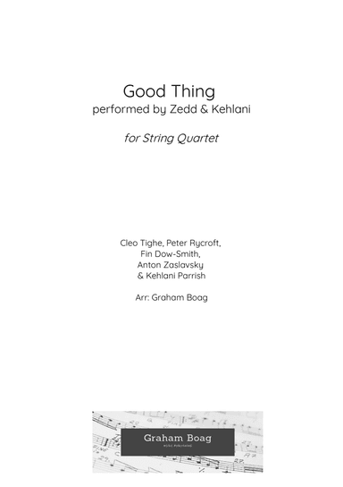 Good Thing (arr. Graham Boag)