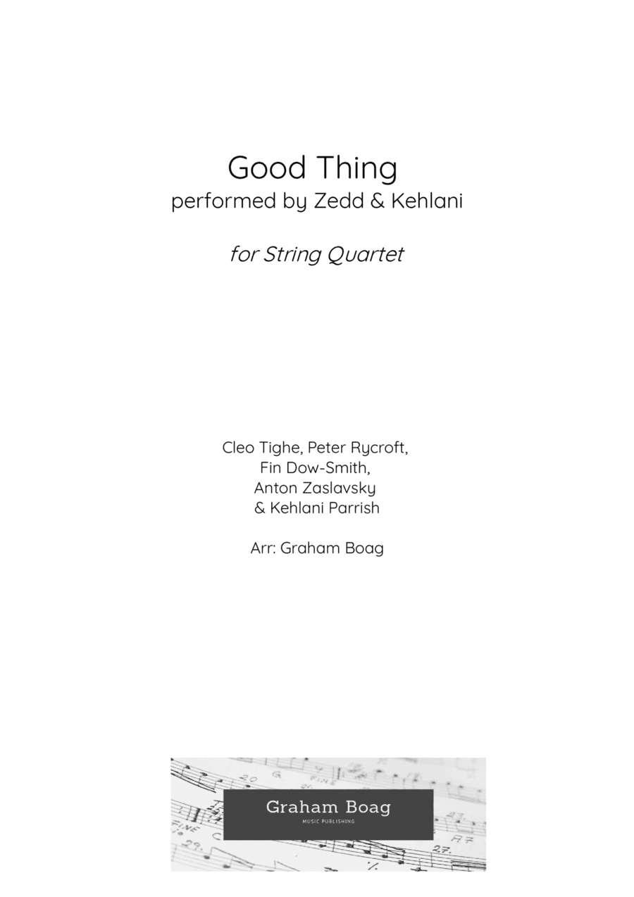 Good Thing (arr. Graham Boag)