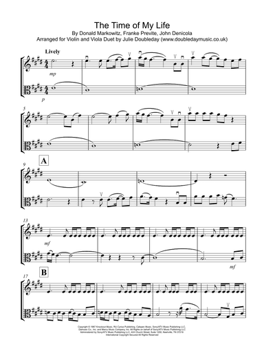 (i've Had) The Time Of My Life (arr. Julie Doubleday)