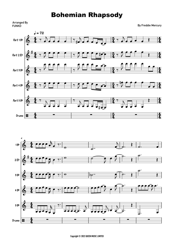 Bohemian Rhapsody (depapeko Ver.) (arr. FUNKD)