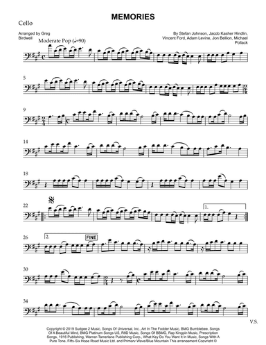Memories (arr. Greg Birdwell)