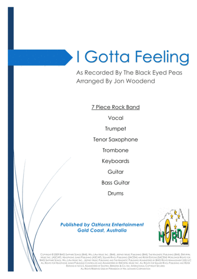 I Gotta Feeling (arr. Jon Woodend)