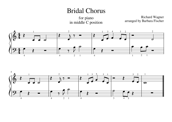 Bridal Chorus (arr. Barbara Fischer)