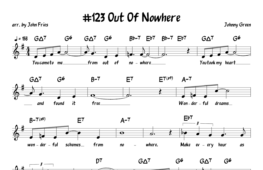 Out Of Nowhere (arr. John Fries)