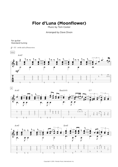 Flor D'luna (arr. Dave Dixon)