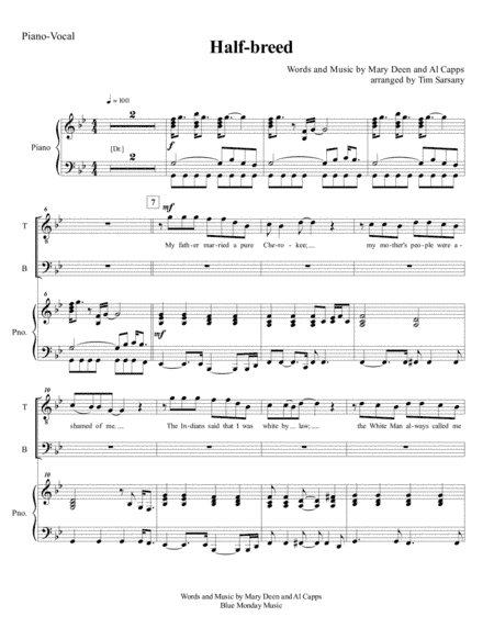 Half Breed (arr. Tim Sarsany)