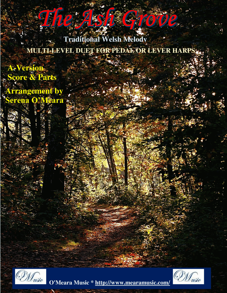 The Ash Grove, Multi-Level Duet for Harps, A Version Score & Parts (arr. Serena O’Meara)