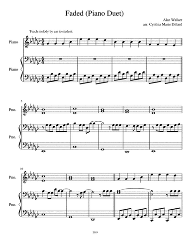 Faded (arr. Cynthia Marie Dillard)
