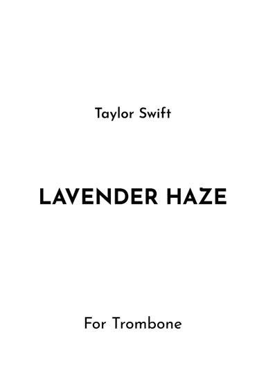 Lavender Haze (arr. Jireh J.)