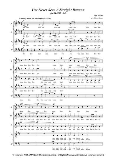 I've Never Seen A Straight Banana (arr. Cheryl Camm)