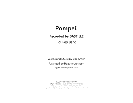 Pompeii (arr. Heather Johnson)